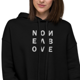 NONE ABOVE E CROP HOODIE-CROP HOODIE E BC-crop-hoodie-bc, Mono, nothingsacred-Dustrial