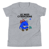 LIL MISS CYBERCRIME YOUTH T-SHIRT-YOUTH TEE BC-cyber crime, cybercrime, hacker, KID STUFF, YOUTH-TEE-BC-Dustrial