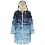 DEFRAG AZURE DEEPFLEECE ZIP CLOAK