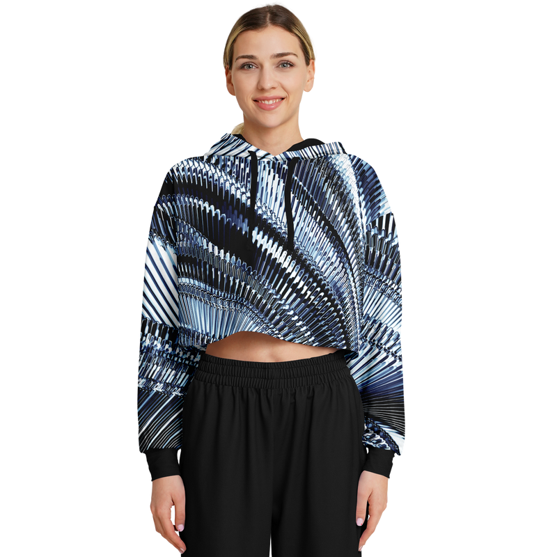 QUBEWAVE AO CROP HOODIE