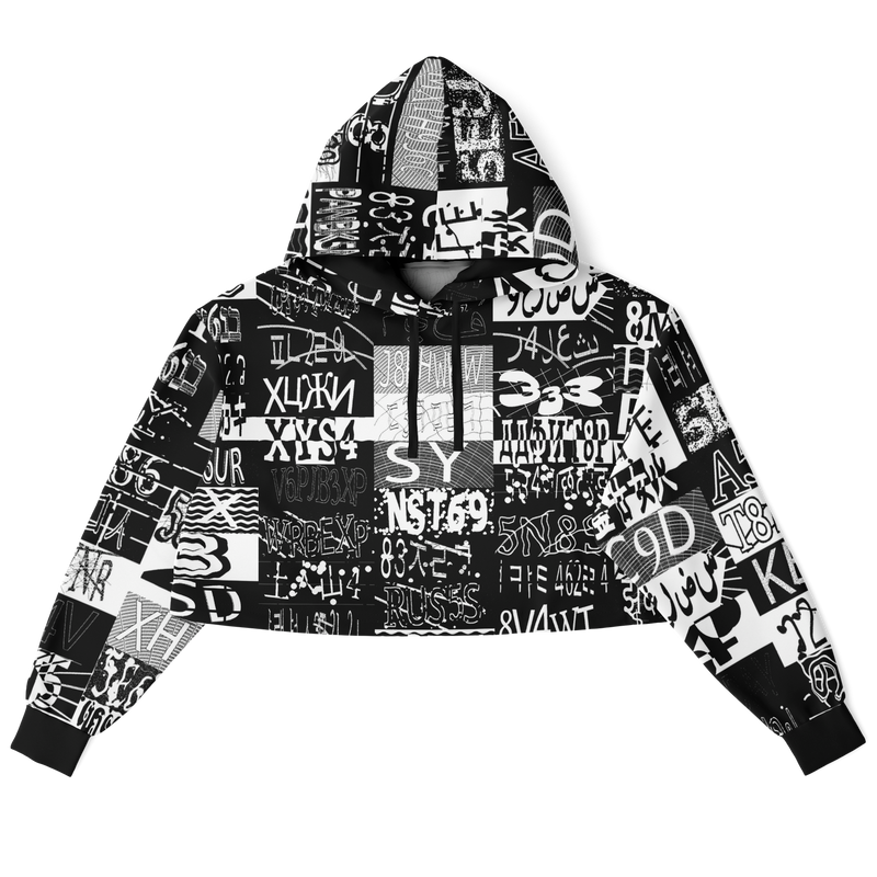 CAPTCHA AO CROP HOODIE