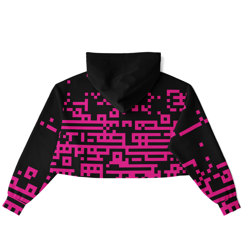 DEFRAG MAGENTIC AO CROP HOODIE