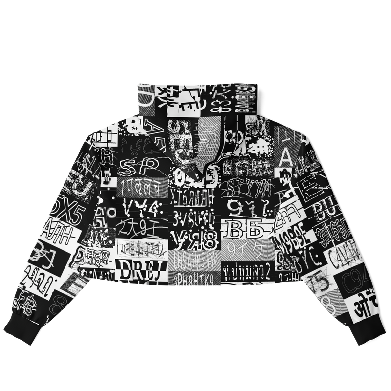 CAPTCHA AO CROP HOODIE