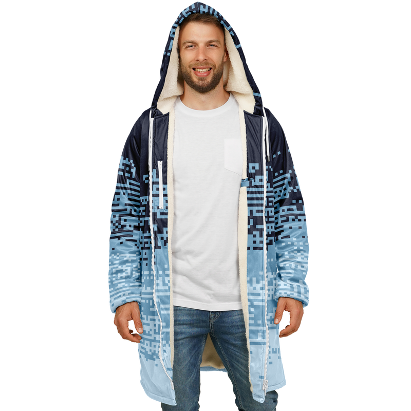 DEFRAG AZURE DEEPFLEECE ZIP CLOAK