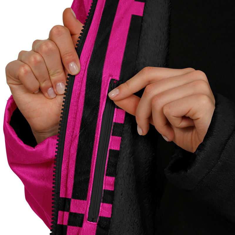 DEFRAG MAGENTIC DEEPFLEECE ZIP CLOAK