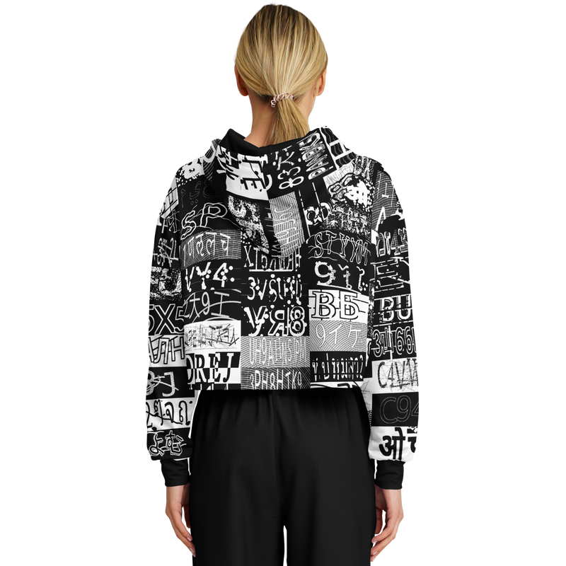 CAPTCHA AO CROP HOODIE