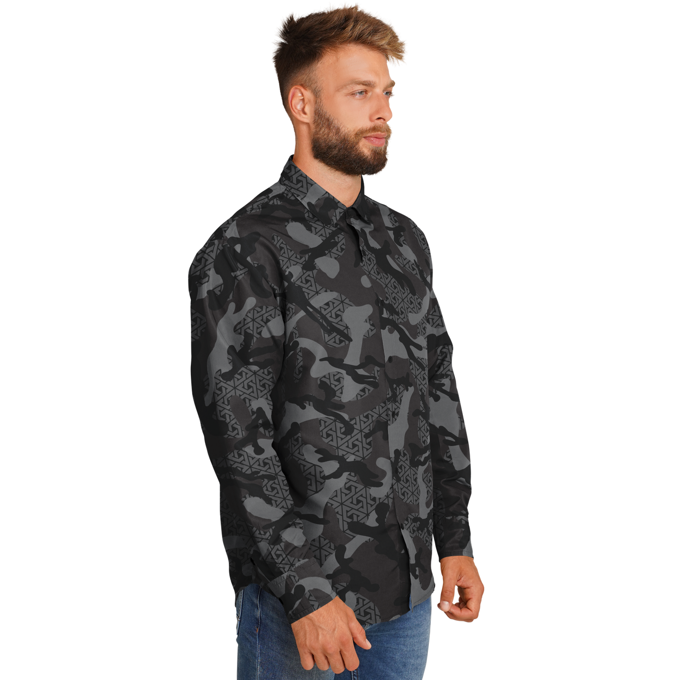 CAMO TRIBLVCK LSBD SHIRT – Dustrial
