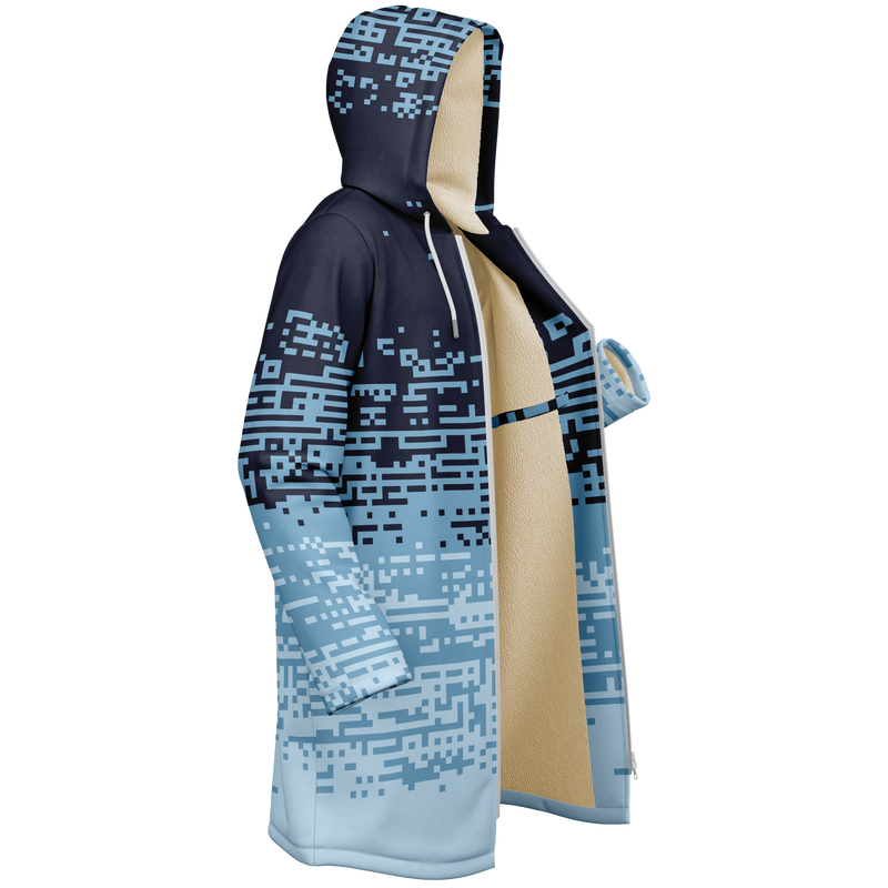 DEFRAG AZURE DEEPFLEECE ZIP CLOAK