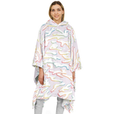 JUST A CLOUD FLANNEL PONCHO