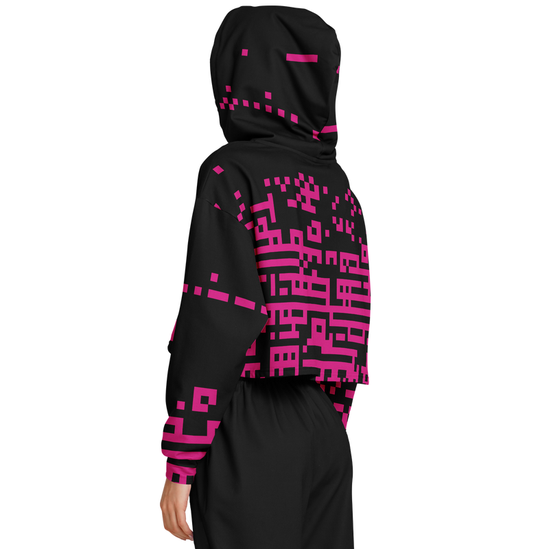 DEFRAG MAGENTIC AO CROP HOODIE