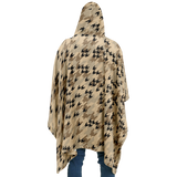 CAMOTOOTH PALE FLANNEL PONCHO