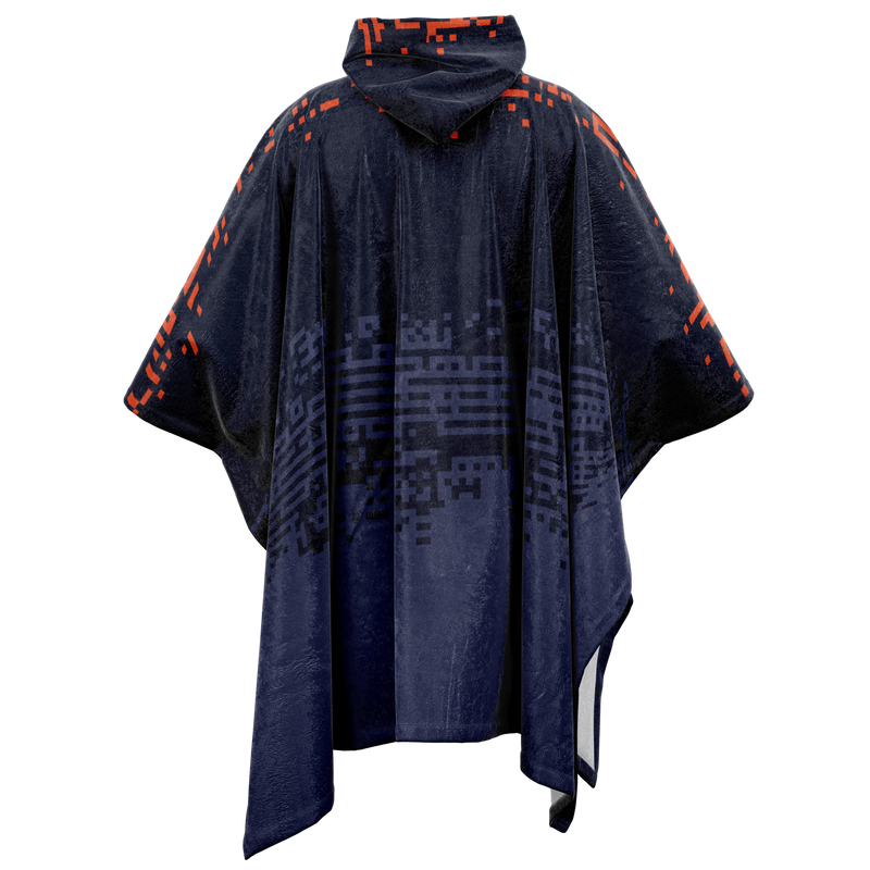 DEFRAG VERT128 ORABLU FLANNEL PONCHO