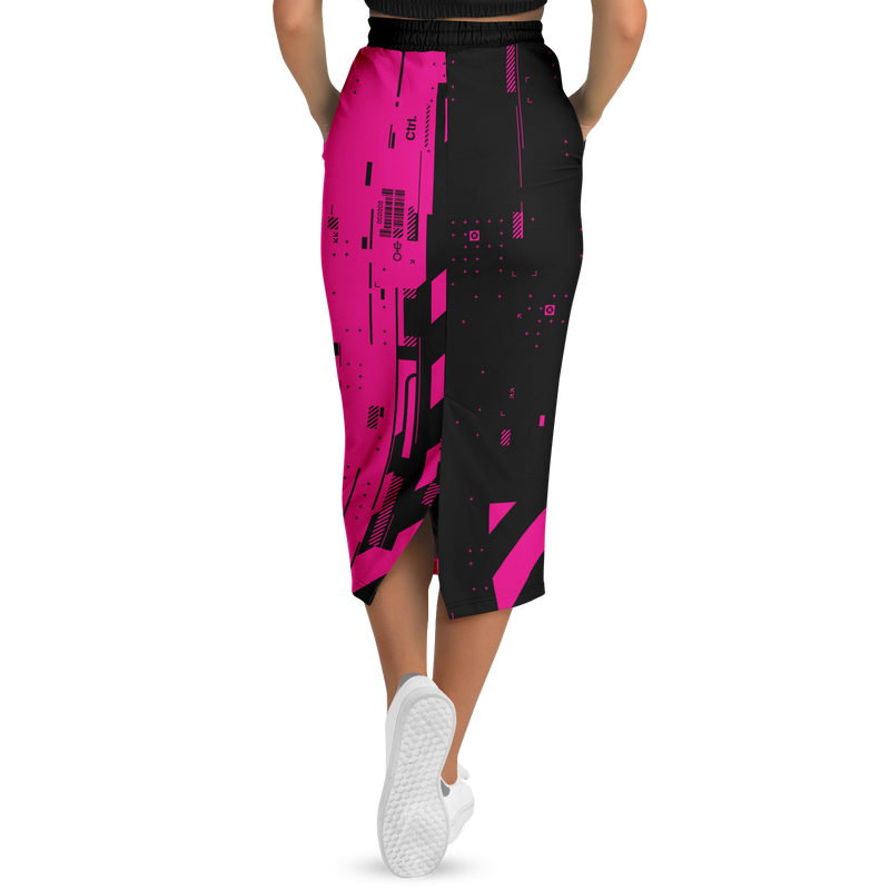 CMD & CTRL MAGENTIC LONG POCKET SKIRT