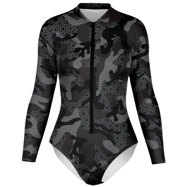 CAMO TRIBLVCK LS BODYSUIT