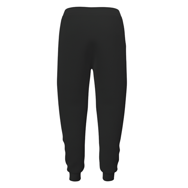 Black sweatpants on a light gray background