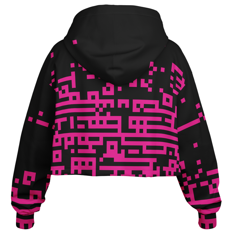 DEFRAG MAGENTIC AO CROP HOODIE