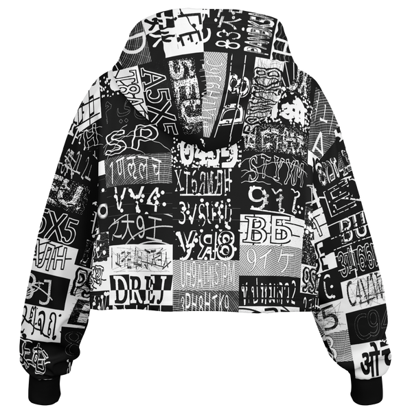 CAPTCHA AO CROP HOODIE