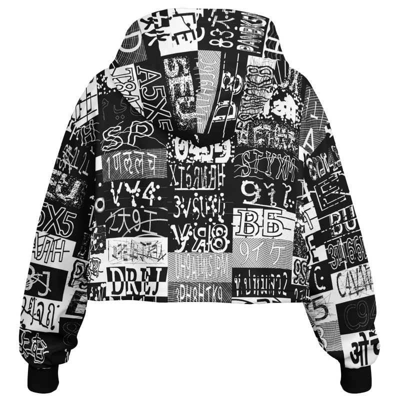 CAPTCHA AO CROP HOODIE