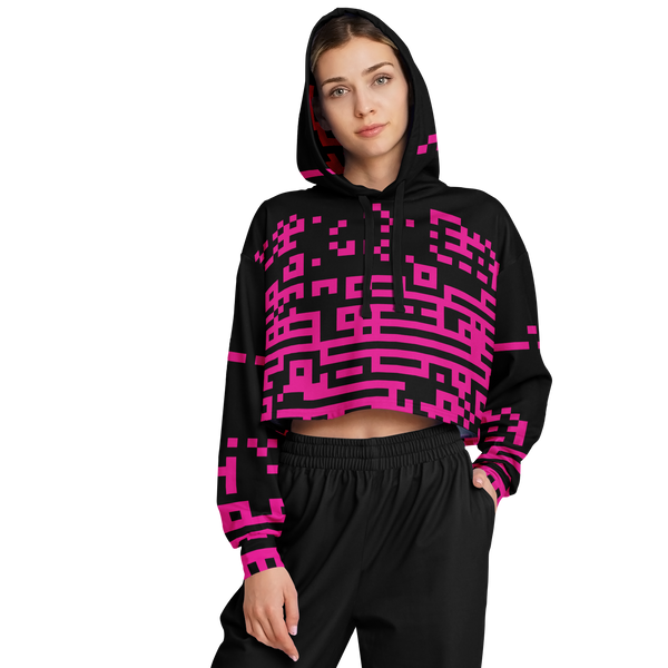 DEFRAG MAGENTIC AO CROP HOODIE