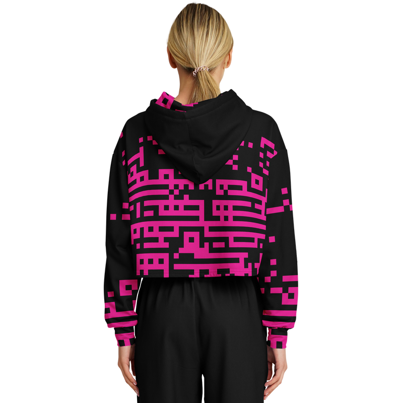 DEFRAG MAGENTIC AO CROP HOODIE