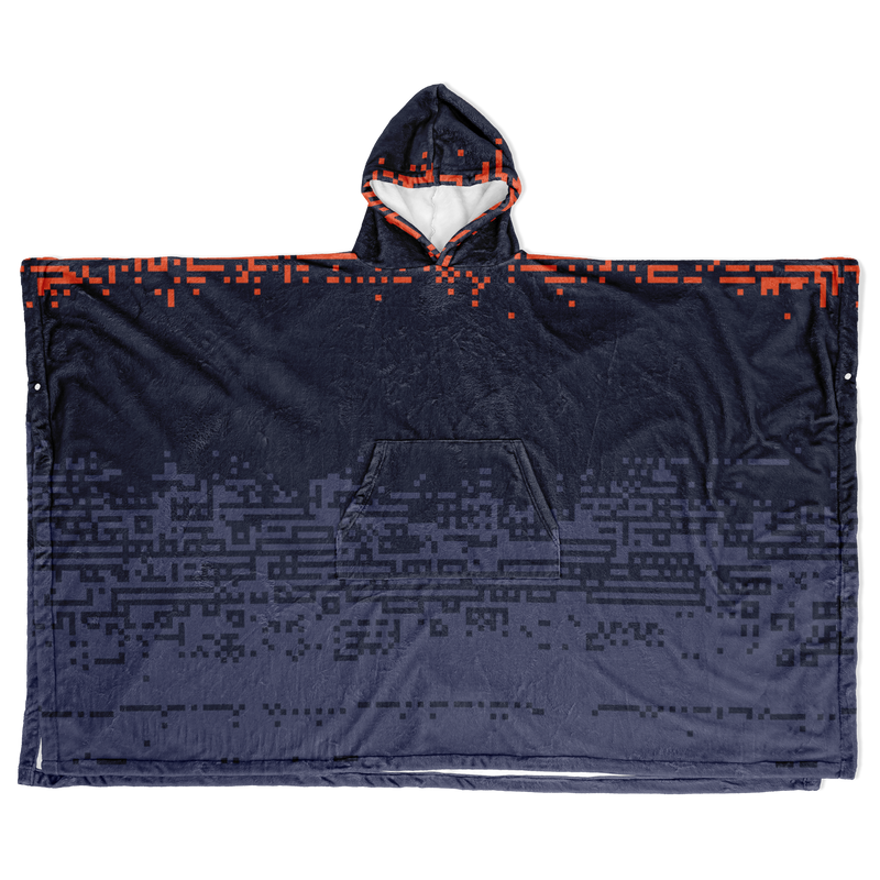 DEFRAG VERT128 ORABLU FLANNEL PONCHO