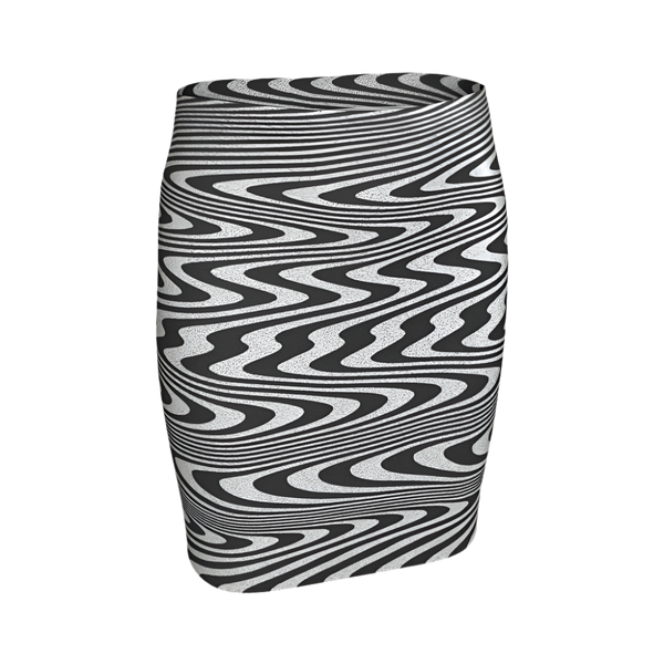 WHITE NOISE GLIT PENCIL SKIRT