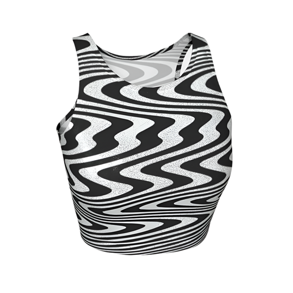 WHITE NOISE GLIT DURARE CROP TOP