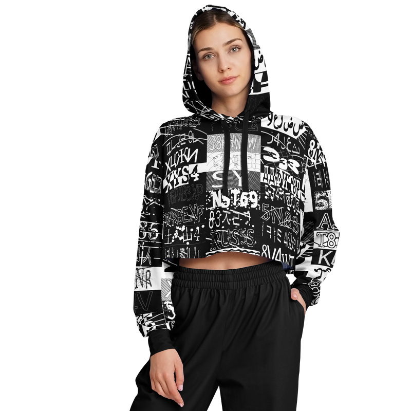 CAPTCHA AO CROP HOODIE