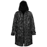 GREEBLES BLVCK DEEPFLEECE ZIP CLOAK