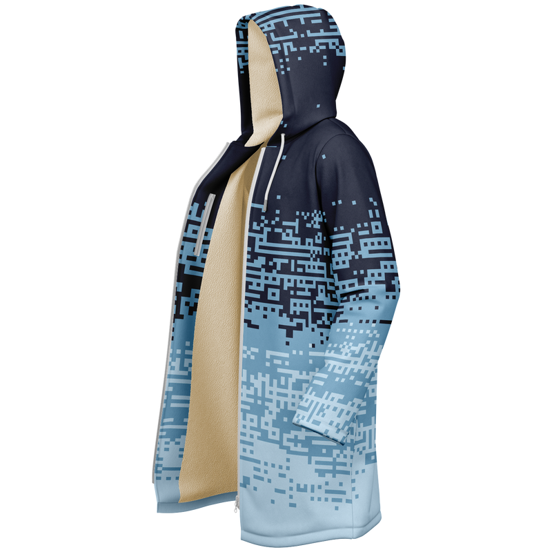 DEFRAG AZURE DEEPFLEECE ZIP CLOAK