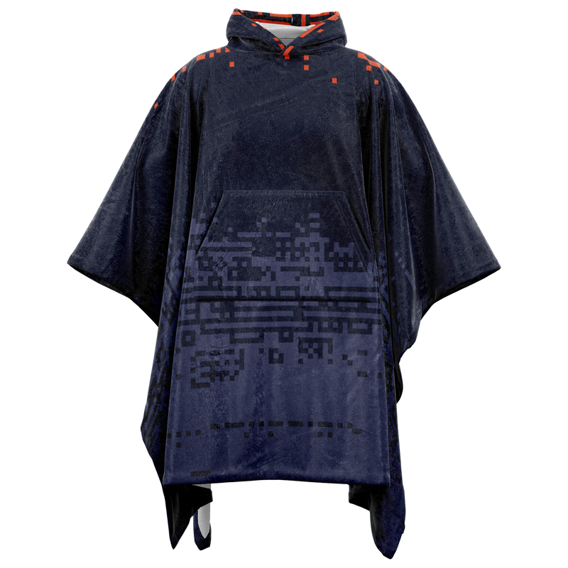 DEFRAG VERT128 ORABLU FLANNEL PONCHO
