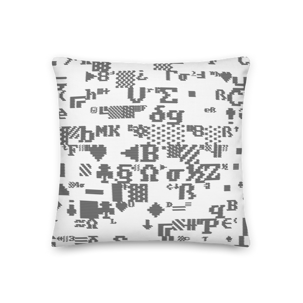 ASCII XERO THROW PILLOW