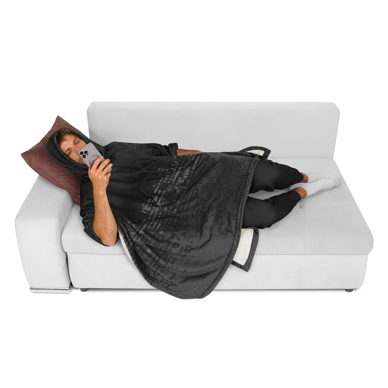 DEFRAG VERT128 DRK  FLANNEL PONCHO