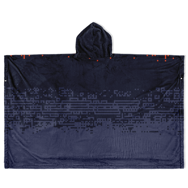 DEFRAG VERT128 ORABLU FLANNEL PONCHO