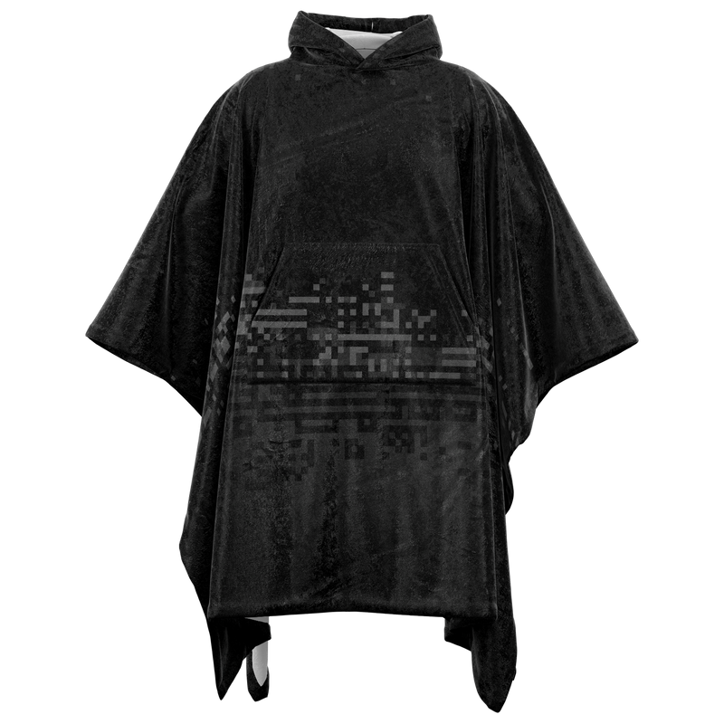 DEFRAG VERT128 DRK  FLANNEL PONCHO