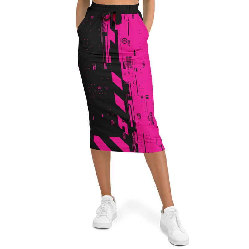 CMD & CTRL MAGENTIC LONG POCKET SKIRT