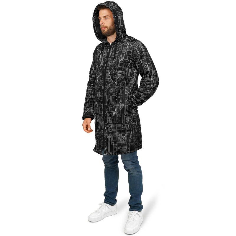 GREEBLES BLVCK DEEPFLEECE ZIP CLOAK