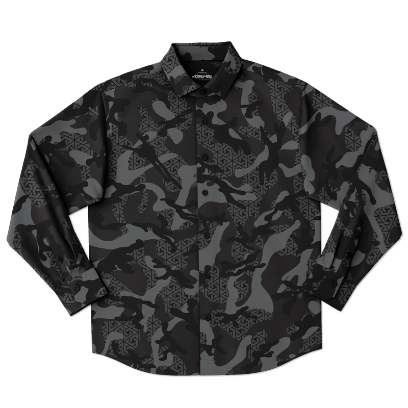 Black camo dress shirt shop