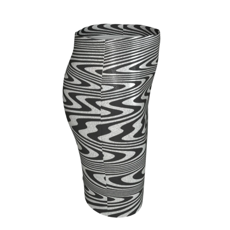WHITE NOISE GLIT PENCIL SKIRT