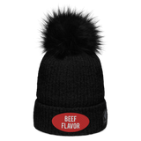 BEEF FLAVOR COLUMBIA BIGPOOF BEANIE