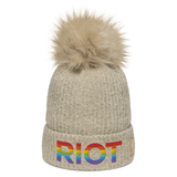 RIOT COLUMBIA BIGPOOF BEANIE