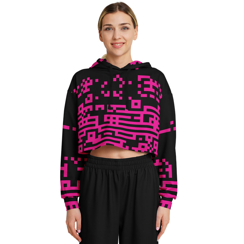 DEFRAG MAGENTIC AO CROP HOODIE