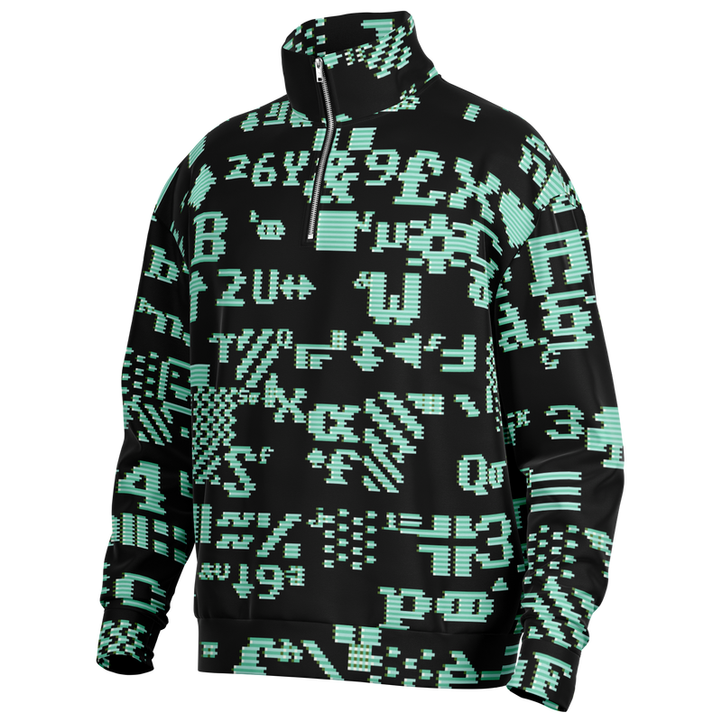 ASCII MECHA HW-OS QZIP SWEATSHIRT