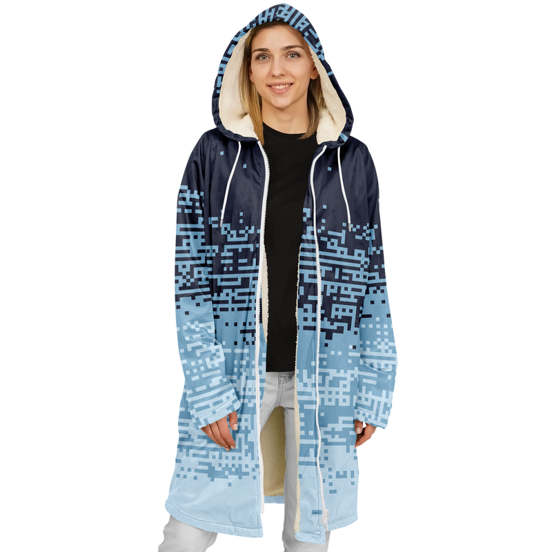 DEFRAG AZURE DEEPFLEECE ZIP CLOAK