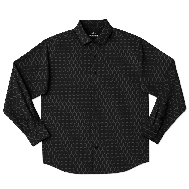 hexagon dress shirt Navy Hexagon Shirt XXL