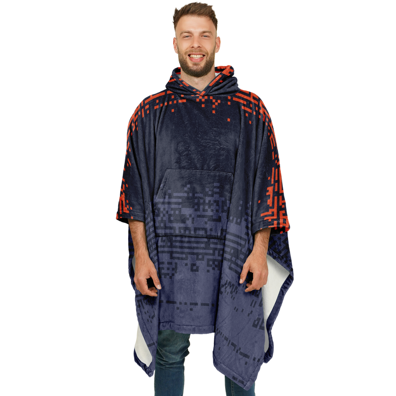 DEFRAG VERT128 ORABLU FLANNEL PONCHO