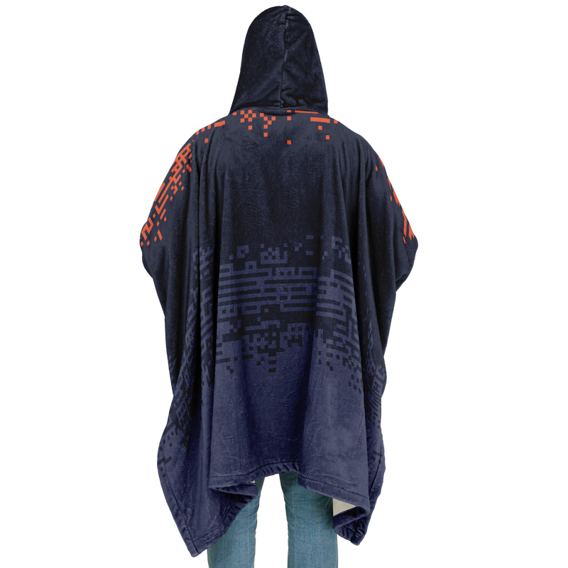 DEFRAG VERT128 ORABLU FLANNEL PONCHO