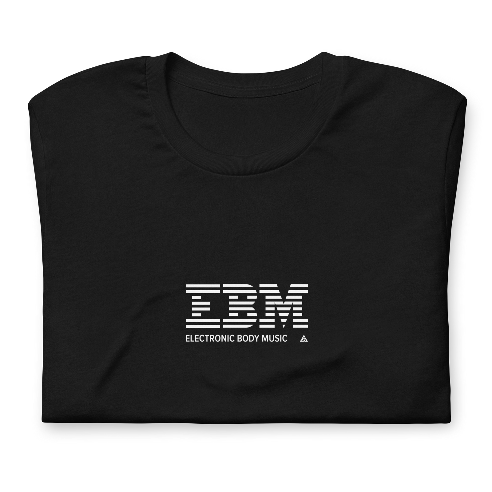 ELECTRIC LOGO EMB T-SHIRT (BLACK × WHITE unisex-staple-t-shirt-black-
