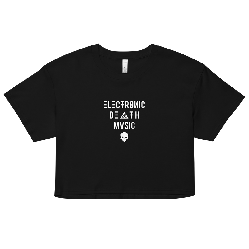 ELECTRONIC DEATH MUSIC CROP TOP