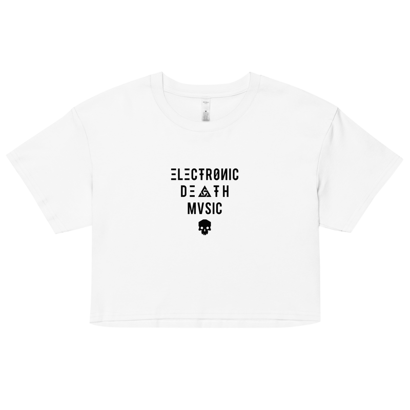 ELECTRONIC DEATH MUSIC CROP TOP